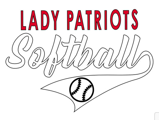 Lady Patriots Softball with no heart